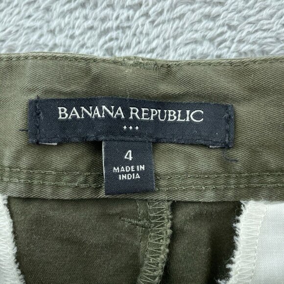 Banana Republic Womens Olive Green Cotton Blend Shorts Size 4 5782 - Picture 3 of 8